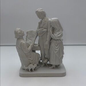 Reed & Barton Porcelain Bisque Figurine “Coming To The Parson”